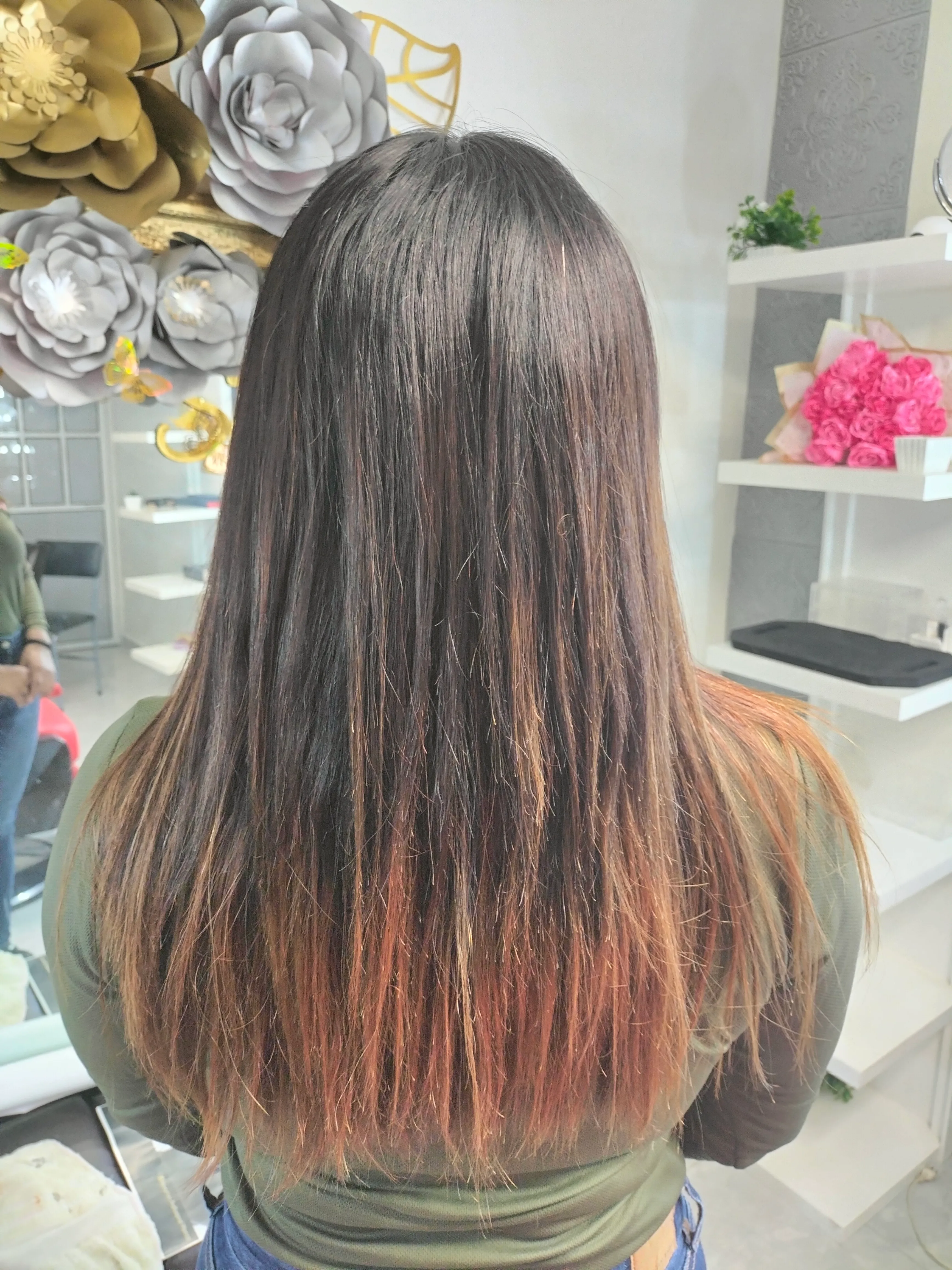 Estado inicial del cabello antes de la sesión